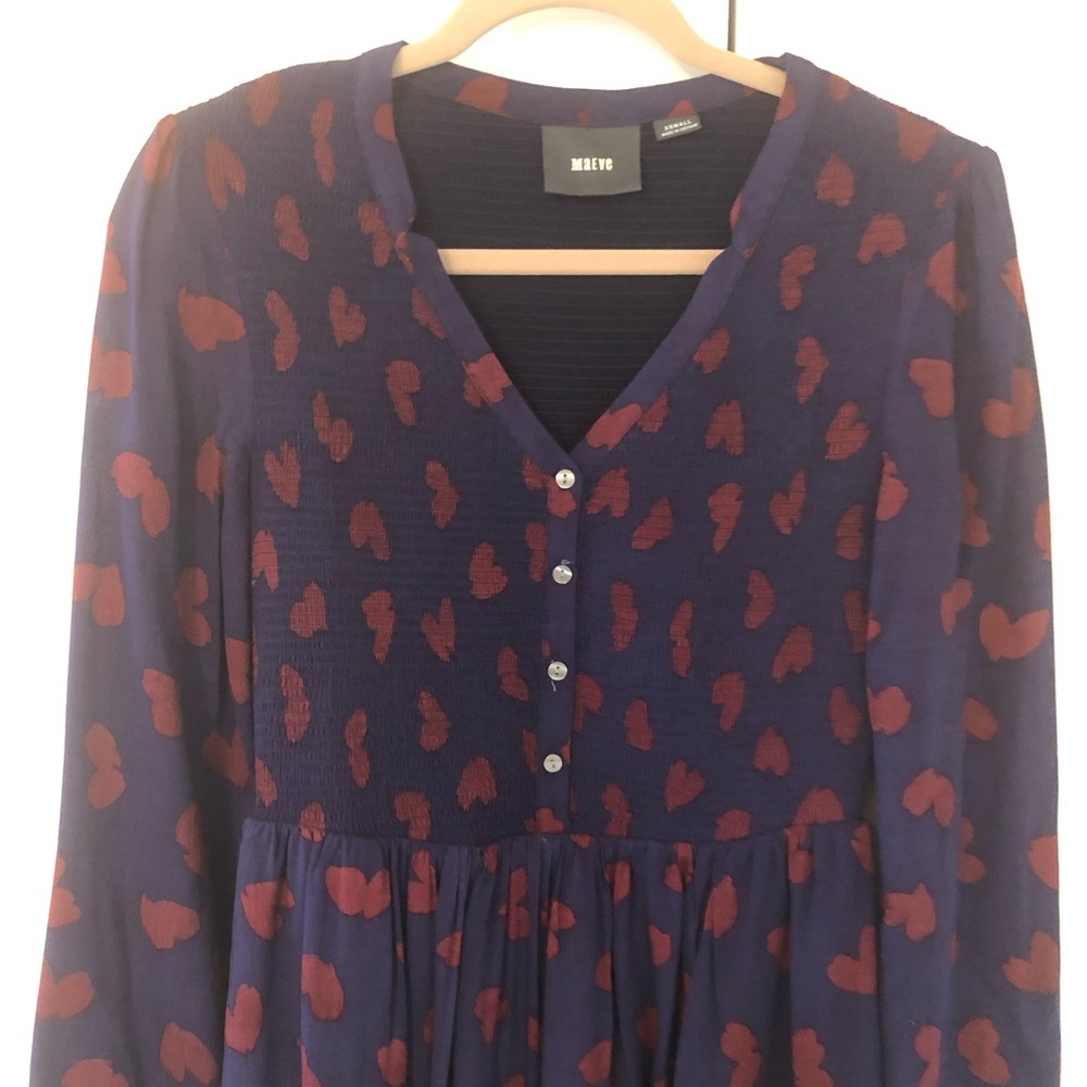 Anthropologie Maeve hearts dress, size XS